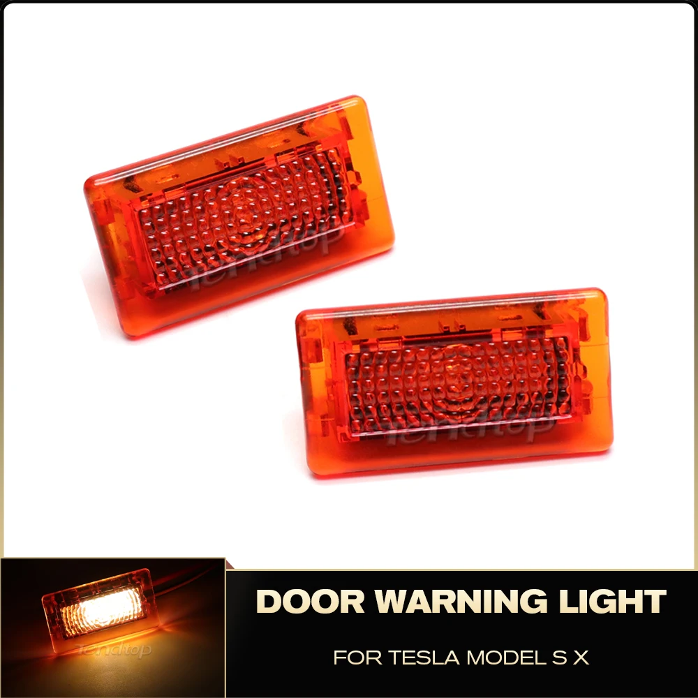 

2Pcs Door Courtesy Lights For Tesla Model S Model X Model 3 Car Opening Door Safety Warning Anti-collision Lights Parking Lamp