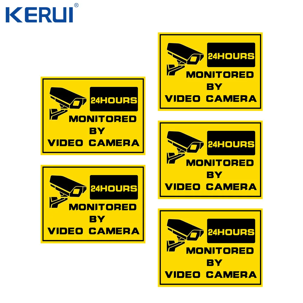 Warning Security Signs-Window Stickers CCTV Camera HOME Security-24hr Surveillance System CCTV Alert  Sign
