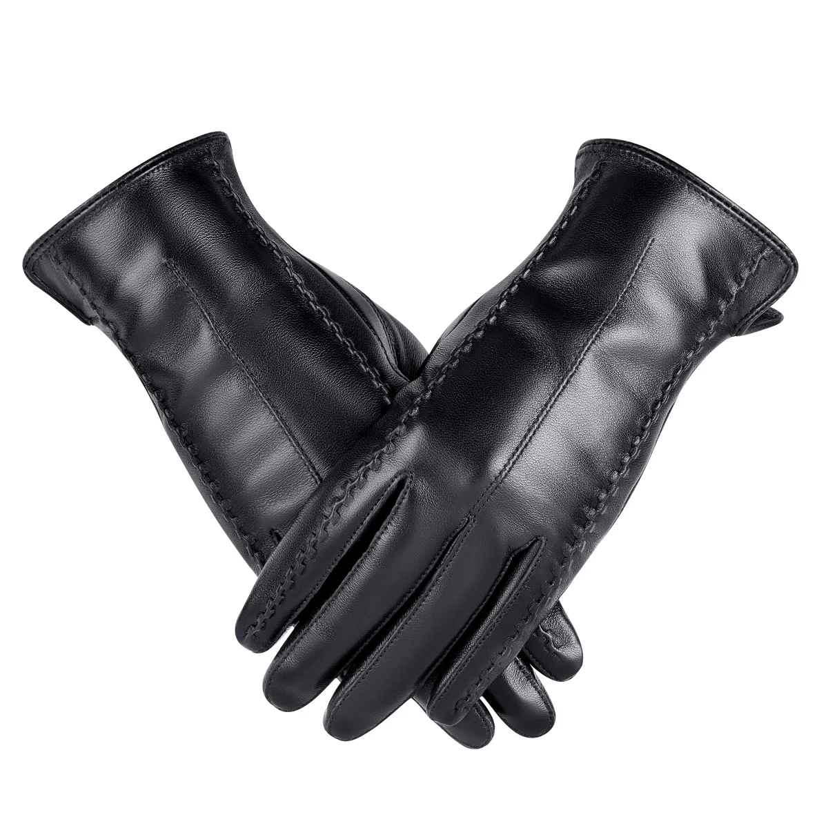 2023 Winter Women Warm Gloves Touch Screen Ladies Sheepskin Leather Mittens Luxury Brand Lining wIth Wool Driving Sking Gloves