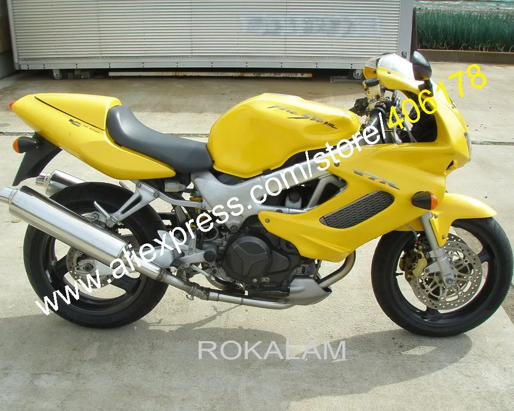 Yellow For Honda VTR1000F 1997- 2005 97 98 99 00 01 02 03 04 05 VTR 1000F Aftermaket Kit Motorbike Accessories Fairing