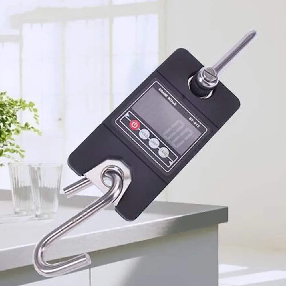 

Creative Electronic Portable Hanging Mini Size 300KG Industrial Crane Handle Digital LCD Weight Hook Scale