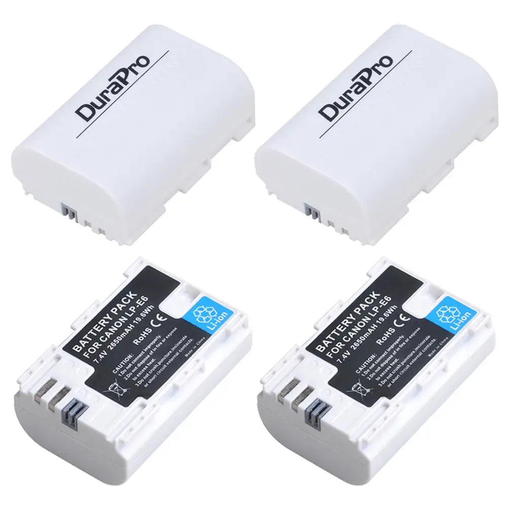 DuraPro 2650mAH LP-E6 LP-E6N LP E6 E6N Camera Battery LPE6 Bateria For Canon EOS 6D 7D 5DS 5DSR 5D Mark II IV 5D 60D 60Da 70D R7