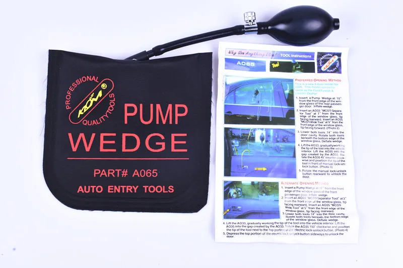 Ferramenta manual para serralheiro, poderoso conjunto de ferramentas para serralheiro, abridor de porta de carro e alinhamento de calço inflável, klom airbag