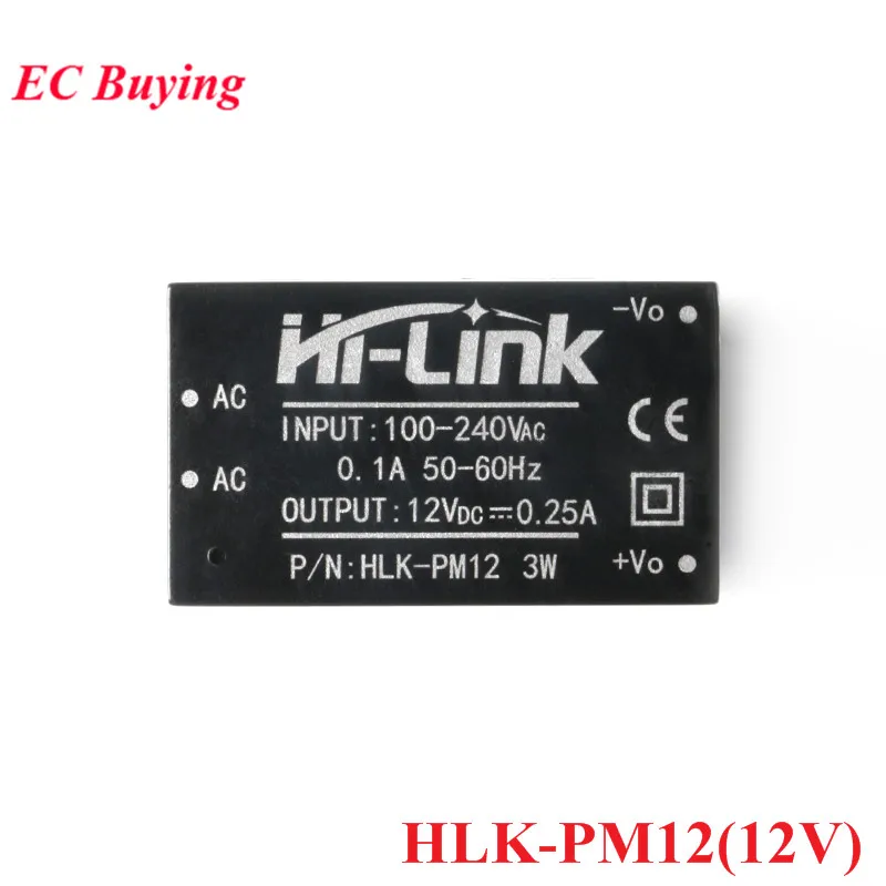 HLK-PM01 HLK-PM03 HLK-PM12 PM15 PM24 AC-DC 220V to 5V/3.3V/12V 9V 15V 24V Mini Power Supply Module Intelligent Household Switch