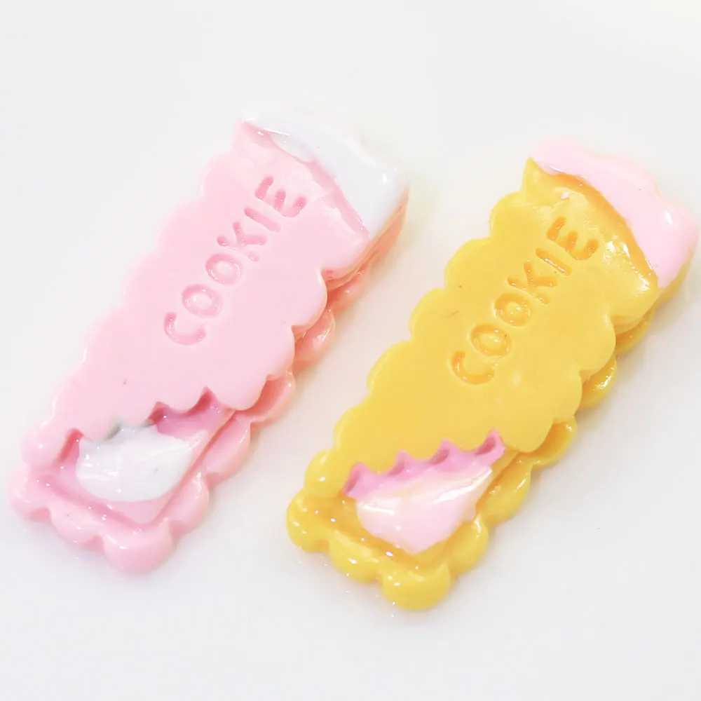 

100/50pcs Kawaii Simulation Food Resin Cookie Biscuits Flatback Cabochon DIY Decorative Craft Scrapbooking Accessories,