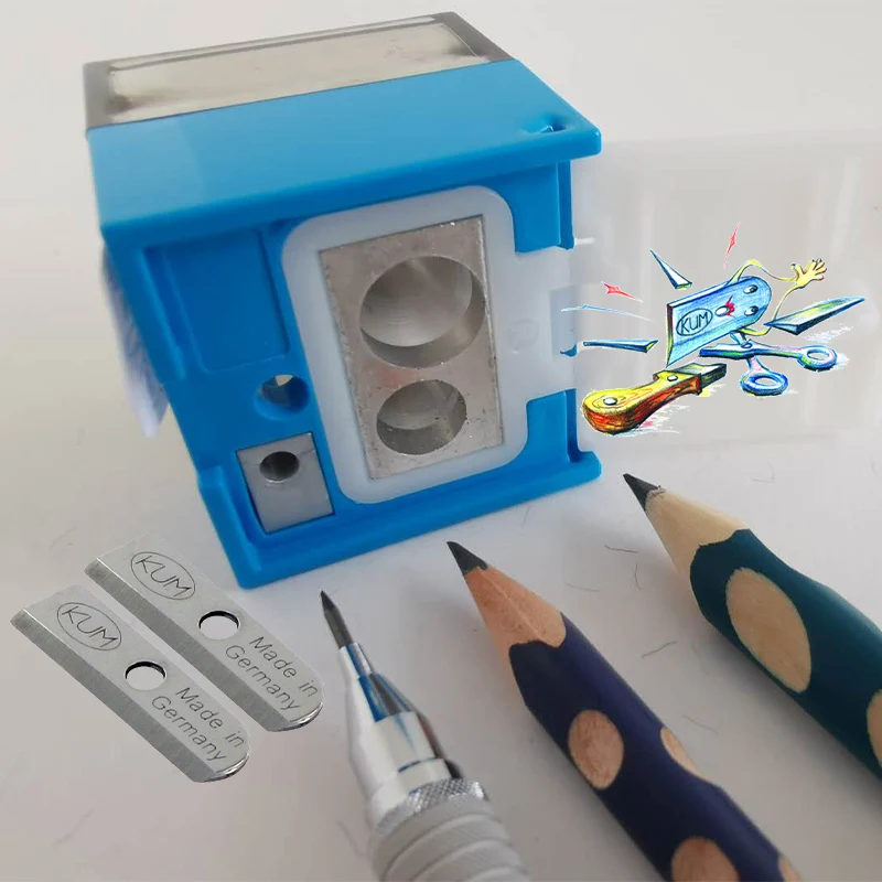 German Kum Cub3 Sharpening 8mm 11mm Pencil 3.2mm Automatic Pencil Biodegradable Material Three Hole Pencil Sharpener