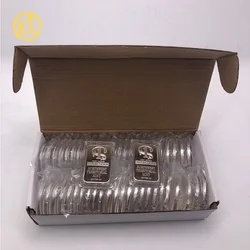 50 pcs/100pcs Troy Ounce .999 Fine Sliver Plated Northwest Territorial Mint Dayton NV Replica Bullion Bar Silver Coin Souvenir