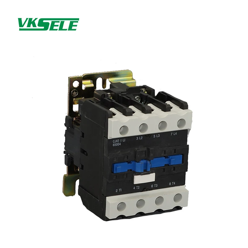 Yueqing supplier LC1-D65 series CJX2-65004 CJX2-65008 65A 4 Poles electrical magnetic contactor