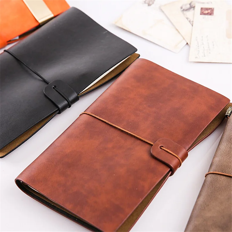 A5 A6 PU Leather Notebook Handmade Vintage Diary Journal Sketchbook Planner TN Travel Notebook Cover