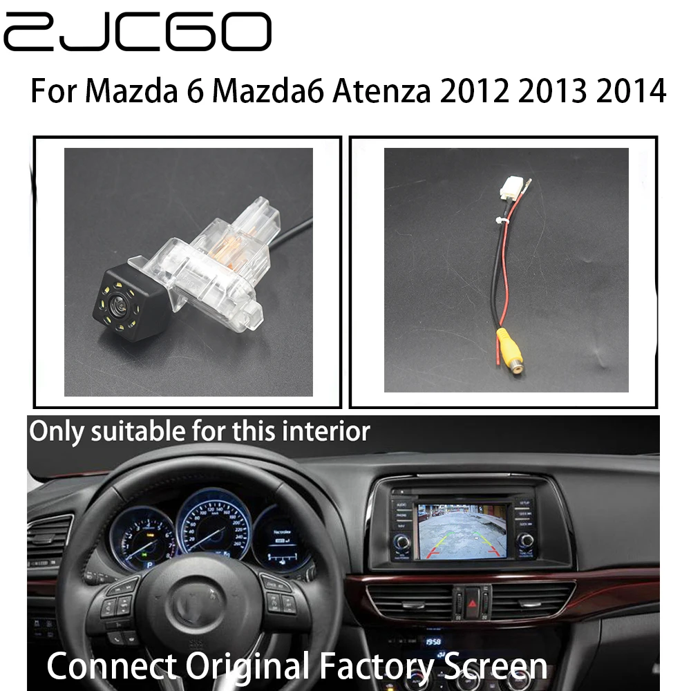 

ZJCGO Car Rear View Reverse Back Up Parking Camera for Mazda 6 Mazda6 Atenza 2012 2013 2014