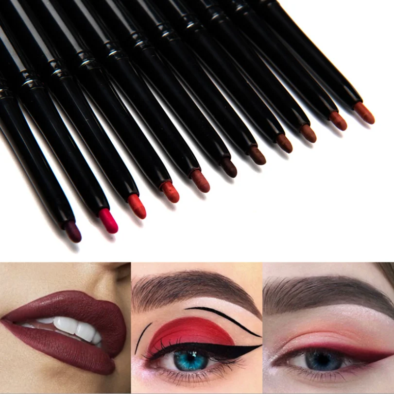 Retractable Lip Liner สูงสีและสีครีม Slim Twist Up Smudge Proof สูตร