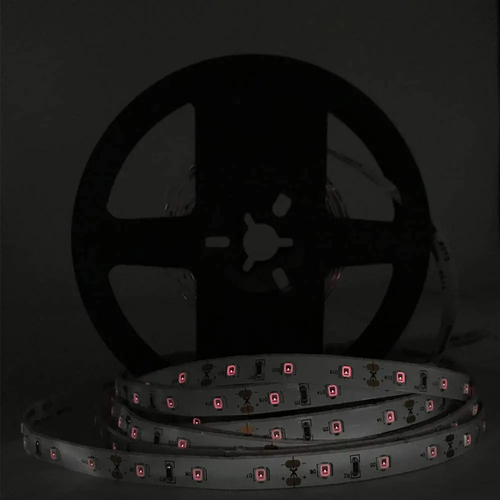 InfraRed 850nm 940nm 16.4FT 5Meters 12V 24W SMD3528 IR Flexible LED Strips 60 LEDs/Mtr for Security, Red Therapy and Night Light