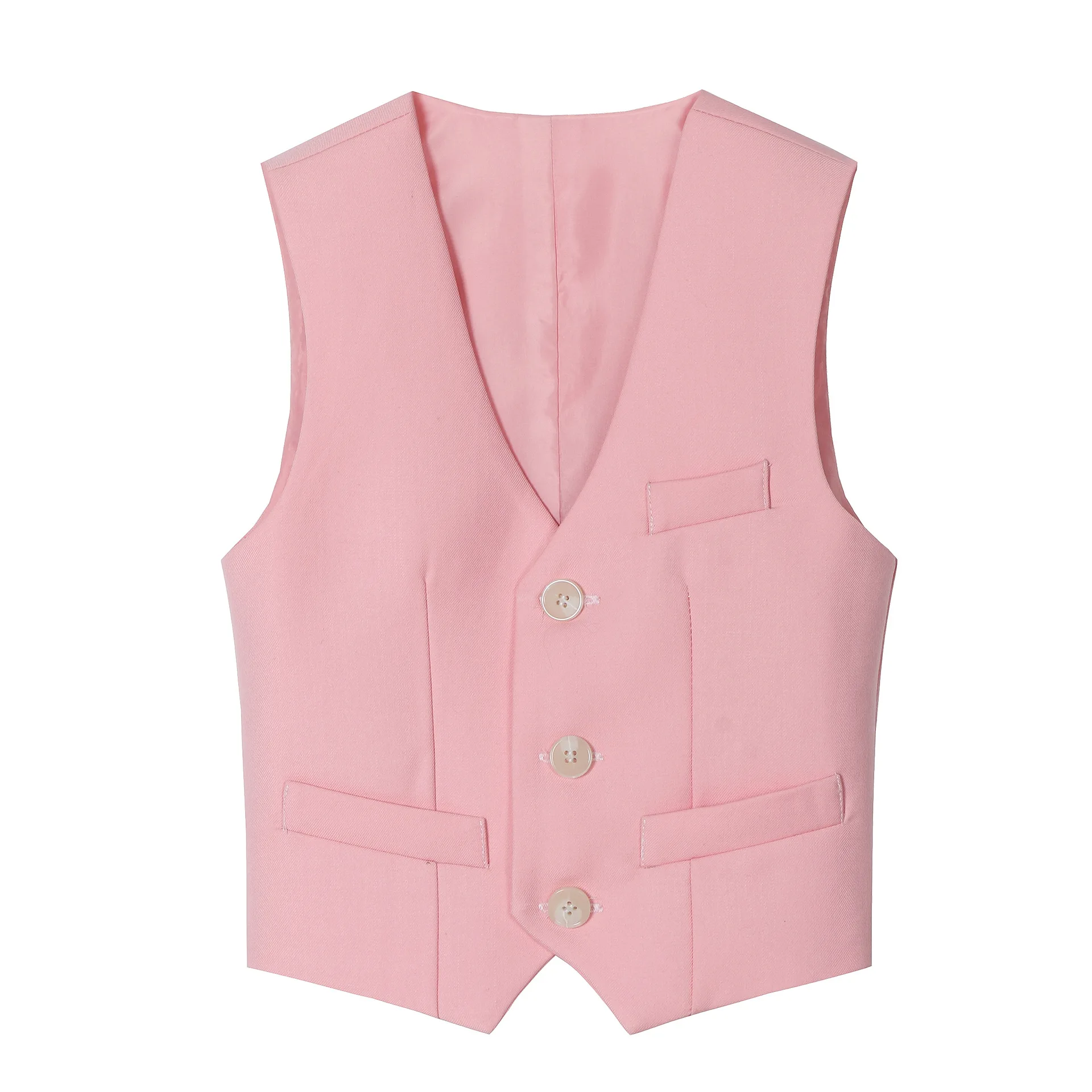 Boy Silver Gold Sparkly Color Vest Boy Stage Costumes Size 100-150T Handsome Boy Blazers Quality Vest White Blue Red Pink Black