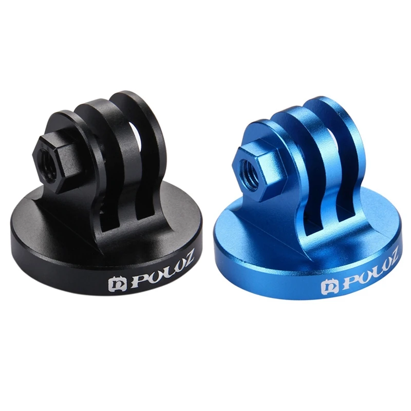 RISE-2X PULUZ For Go Pro Camcorder Tripod Mount Adapter For Gopro HERO5 4 Session 4 3+3 2 1, Xiaomi Yi, SJ4000(Blue&Black)