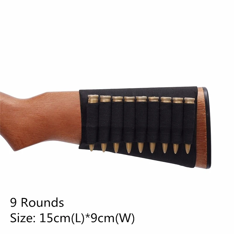 5/8/9/14 Rounds Buttstock Pouch Shell Holder Bullet Cartridge Bandolier Tactical Hunting shooting Accessory view 3