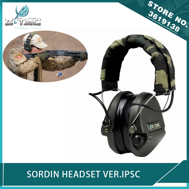 Z-Tactical Airsoft zSordin Headset for IPSC Noise Reduction Shooting Headphone Hunting Protective Earphone for Military Radio