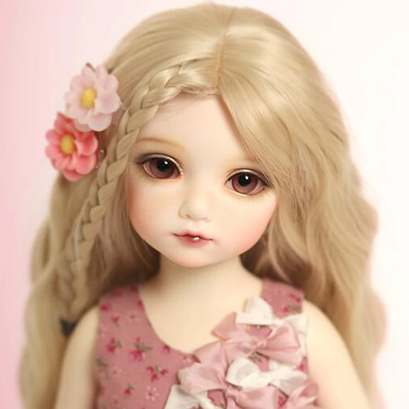 New Style 1/3 1/4 1/6 1/8 Hair Cute Lovely Wavy High Temperature Wire For BJD Doll Wig