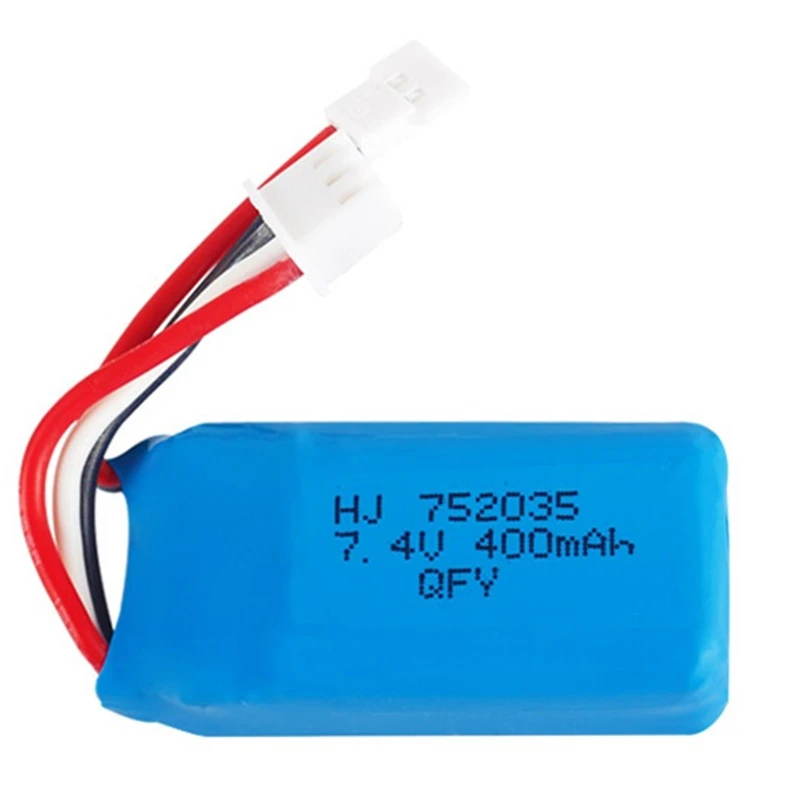 Original 7.4v Battery For DM007 RC Airplane Quadcopter Drone Helicopter Toy Spare Parts 2s 7.4V 400MAH Lipo Battery XH2.54 Plug