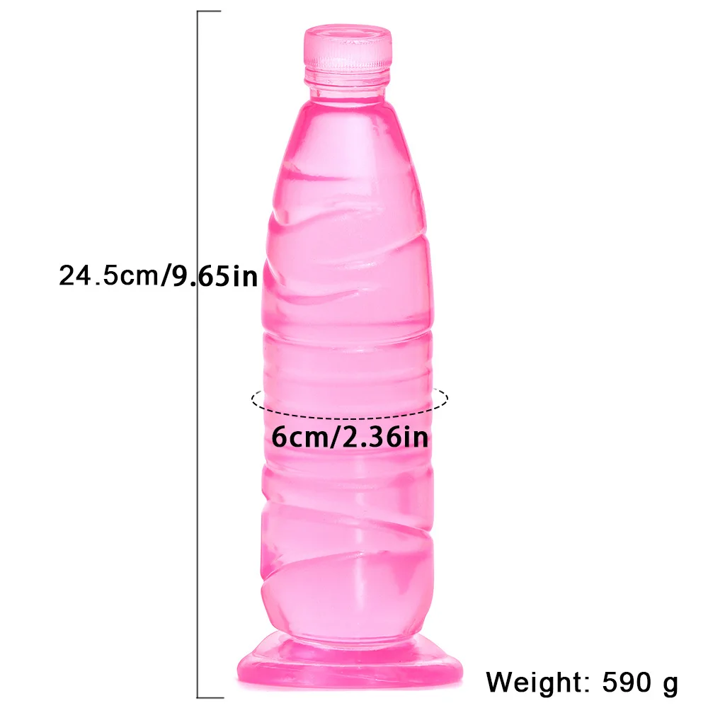 Huge Anal Dildo Mineral Water Bottle Anal Plug with Suction Cup Dildo Anal Expansion Vagina Stimulate Big Sex Toys for Couples