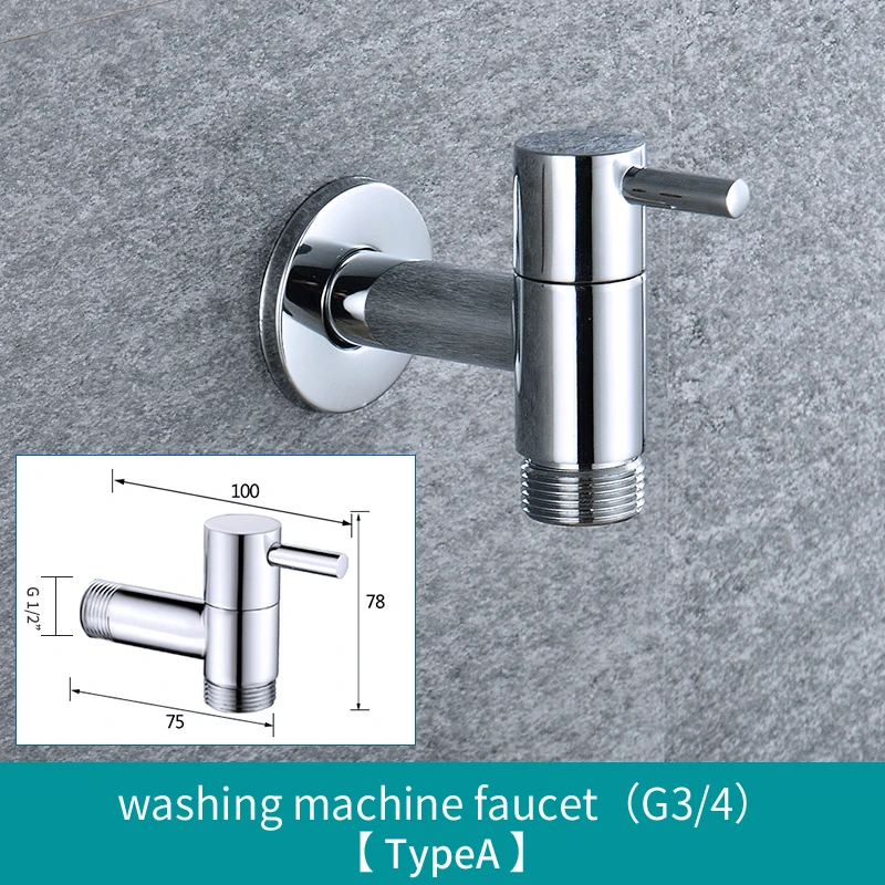 

Wall Mounted Small Tap Decorative Garden Faucet Long Washing Machine Water Tap Basin Bibcock Taps