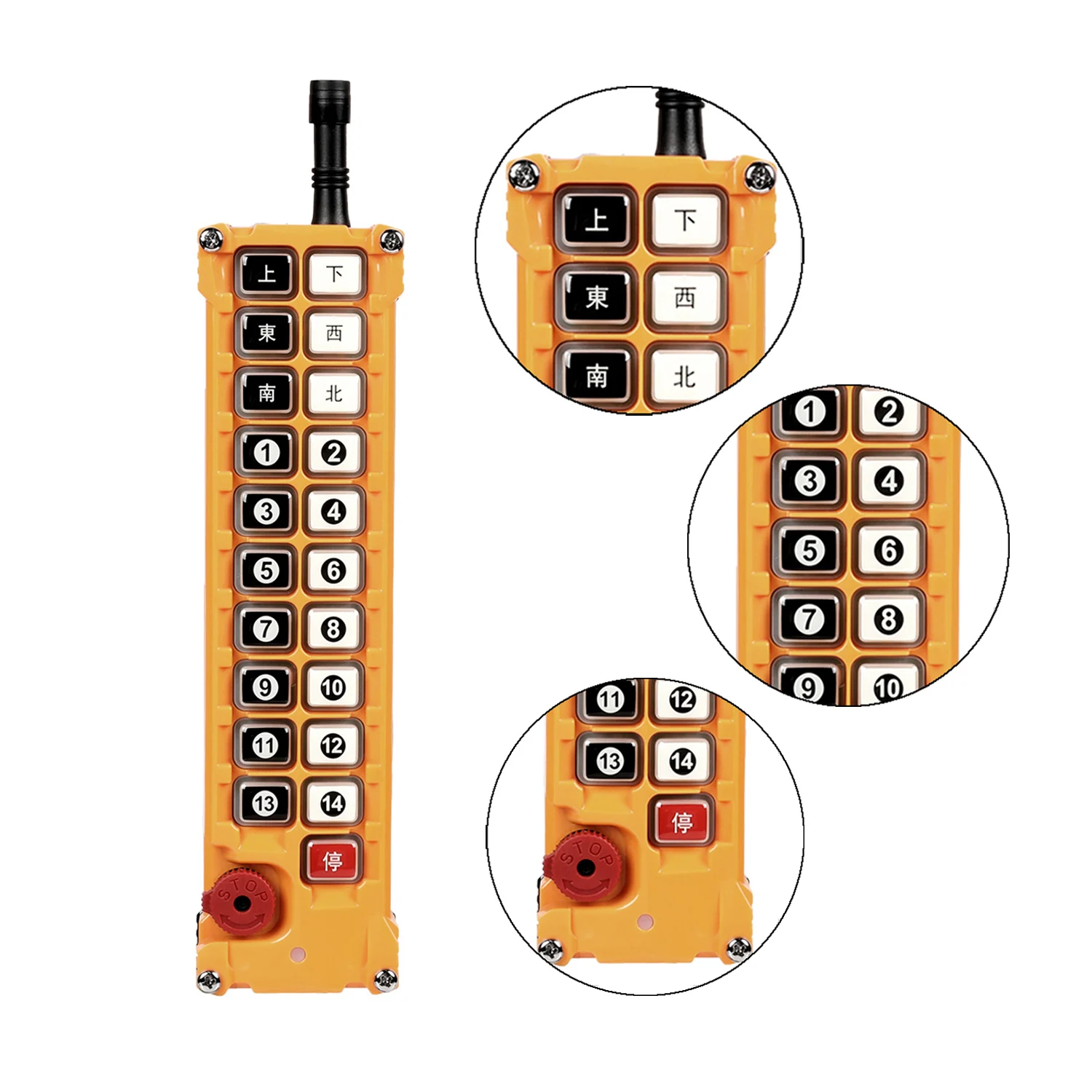 F24-20S 20 Button Single Speed Industrial Wireless Remote Control For Hoist And Crane