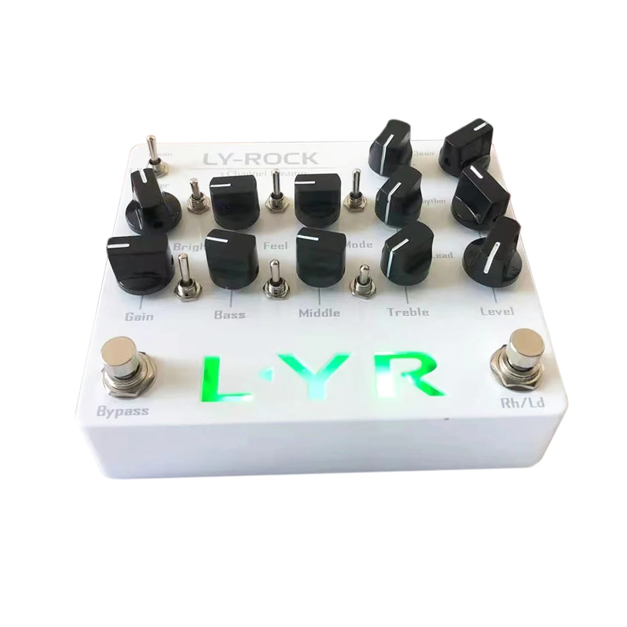 LYR PEDALS ly rock ,Guitar pedal 3-channel pre landing guitar single effect device,professional effect pedal,White,True bypass