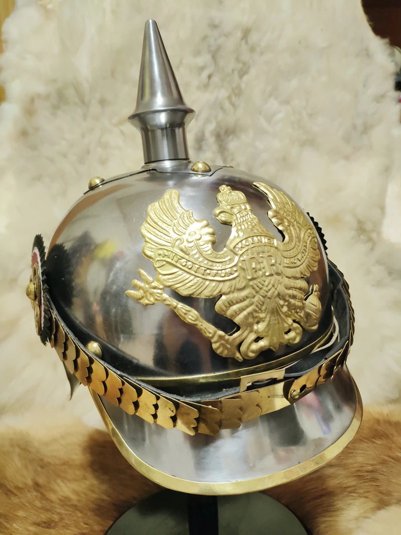 

Wearable Medieval knight helmet general mask German World War I Prussian PICKELHAUBE Helmets