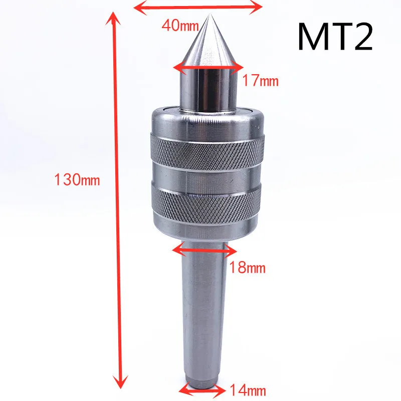 MT2 0.001 Accuracy Precisions Steel Lathe Live Center Taper Tool Triple Bearing For CNC Cutter Lathe Tool For Metal Wood Lathe