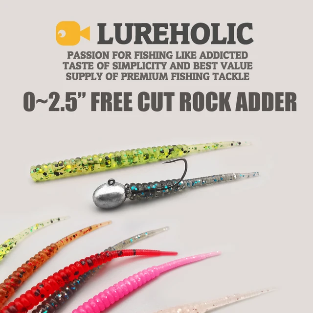 LUREHOLIC 0-2,5” Free Cut Aji Fishing ROCK ADDER Fineese Lure Fishing Soft Lure Needle Tail Mini