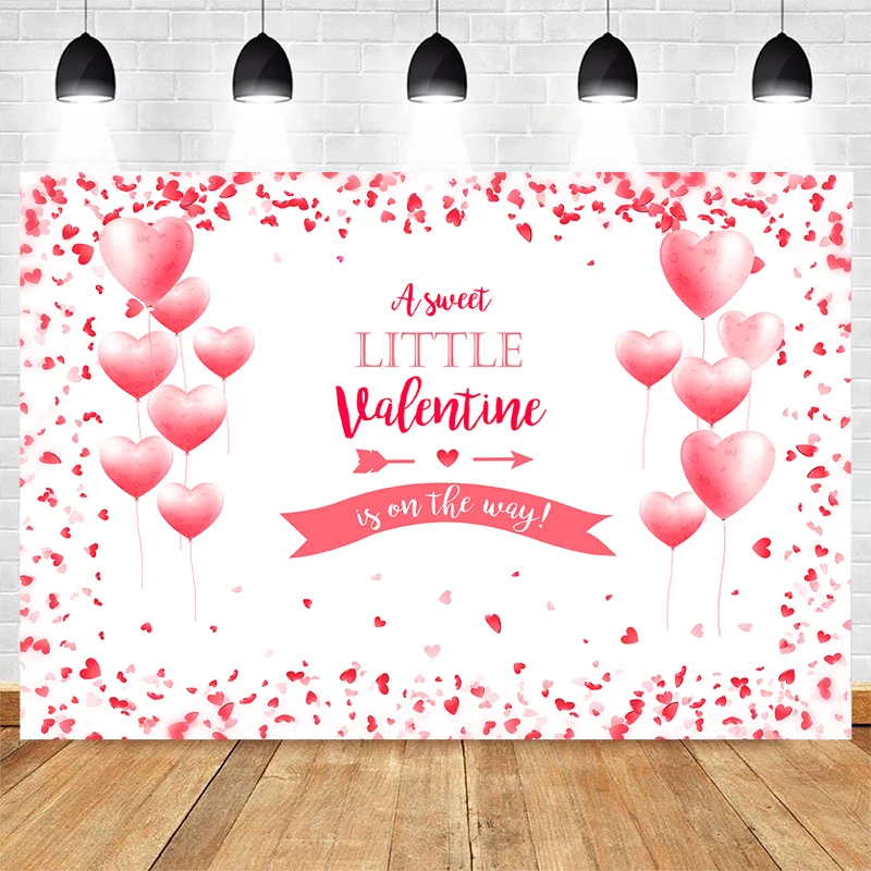 

Valentine's Day Photography Background Heart-Shaped Balloons Decorations Props Confession Wedding Bridal Shower Backdrops Banner
