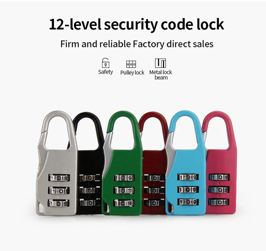 Travel abroad travel supplies luggage luggage padlock mini code lock travel trolley luggage lock anti-theft padlock