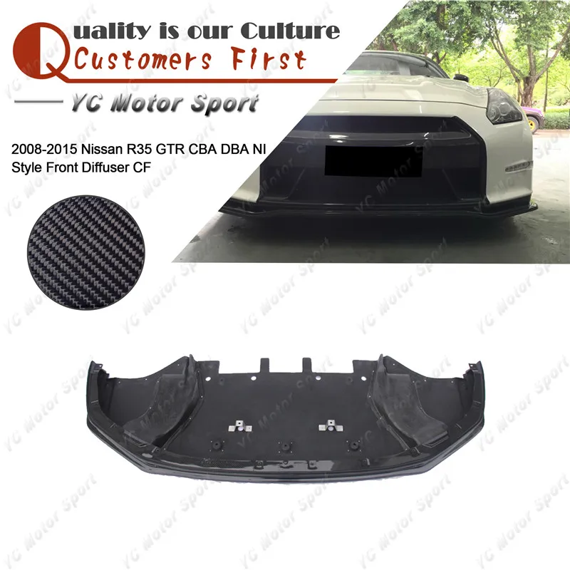 

Car Accessories Carbon Fiber NI Style Front Lip with Diffuser Fit For 2008-2015 R35 GTR CBA DBA Front Diffuser