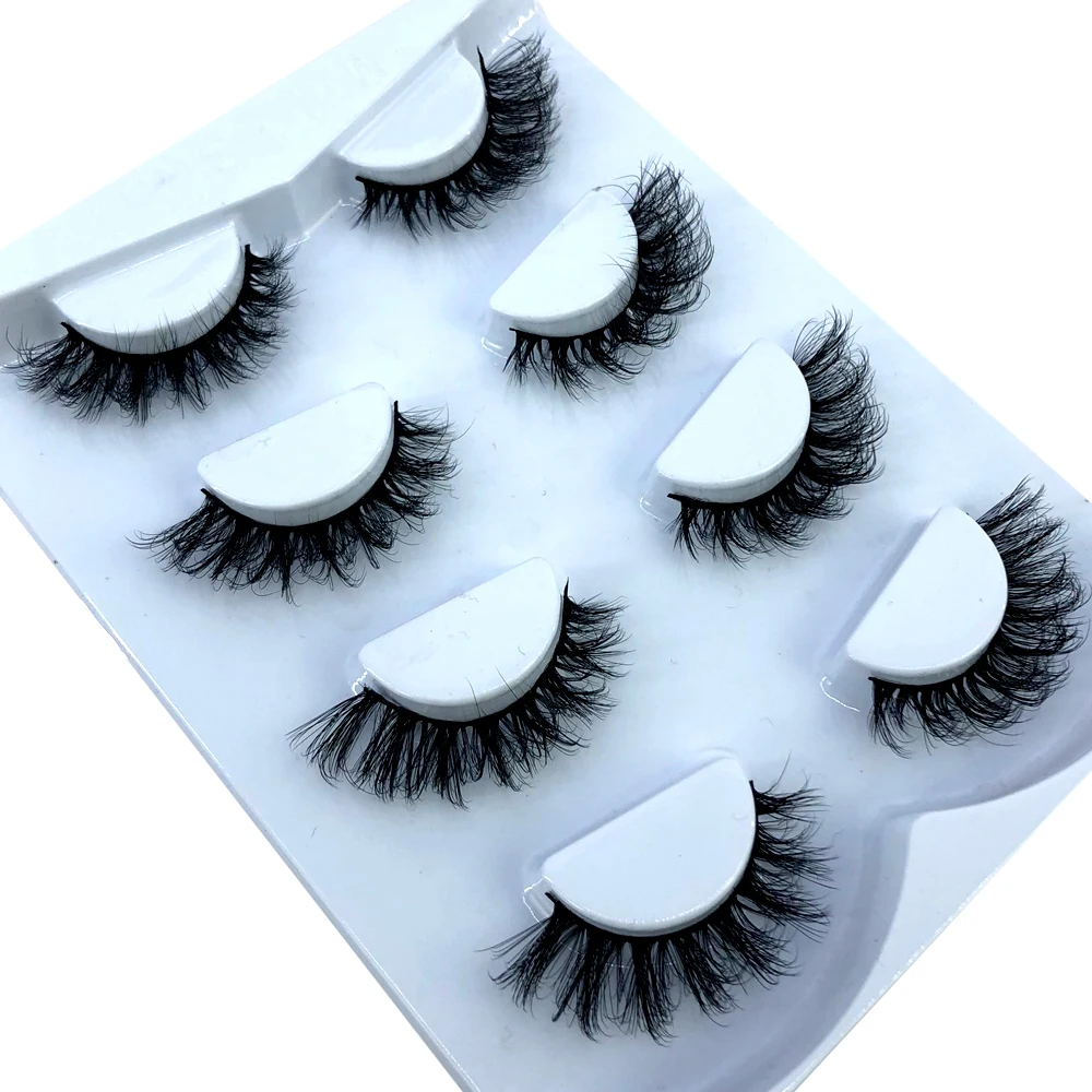 HBZGTLAD 4 Paar Natürliche Falsche Wimpern Lange 3D Nerzwimpern Wimpernverlängerung Nerzwimpern für Schönheit – Detail 6