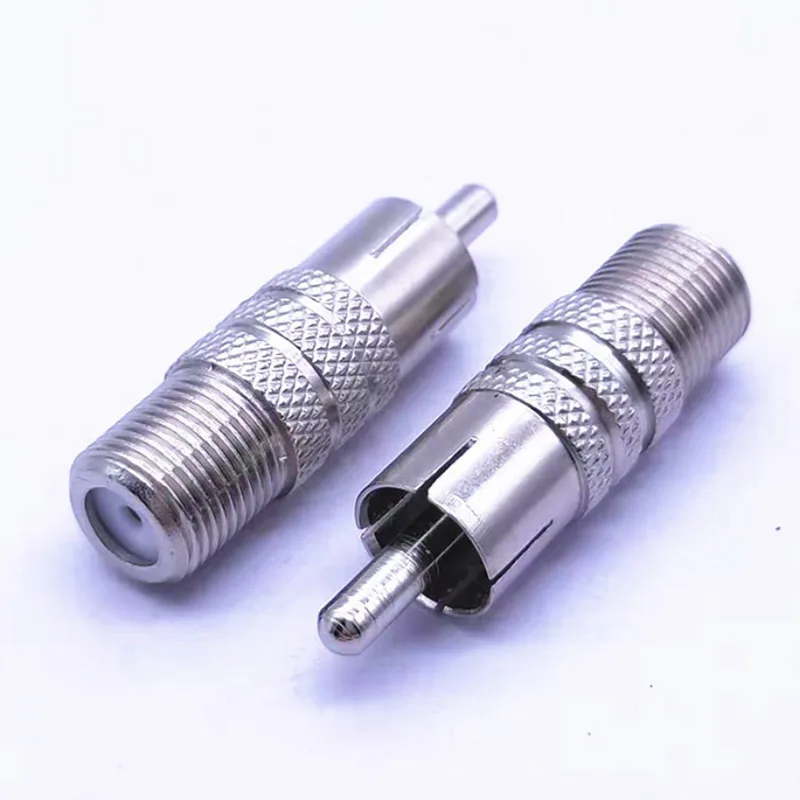 Adaptateur de connecteur BNC mâle vers F femelle RCA AV impérial pour caméra de sécurité CCTV, prise Jack vidéo de Surveillance, argent, 5 pièces/lot