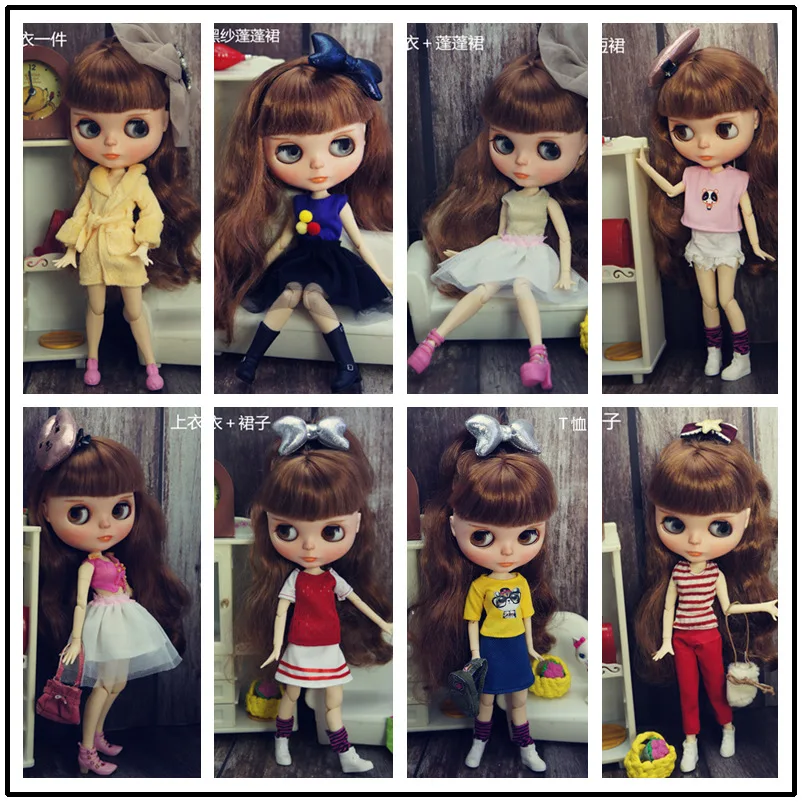 Handmade Clothes For Blythy Doll Sweetpie Coat TUTU Skirts Fashion Doll Clothes For Licca Doll Kids Toy 1/6 Doll Clothes Sets