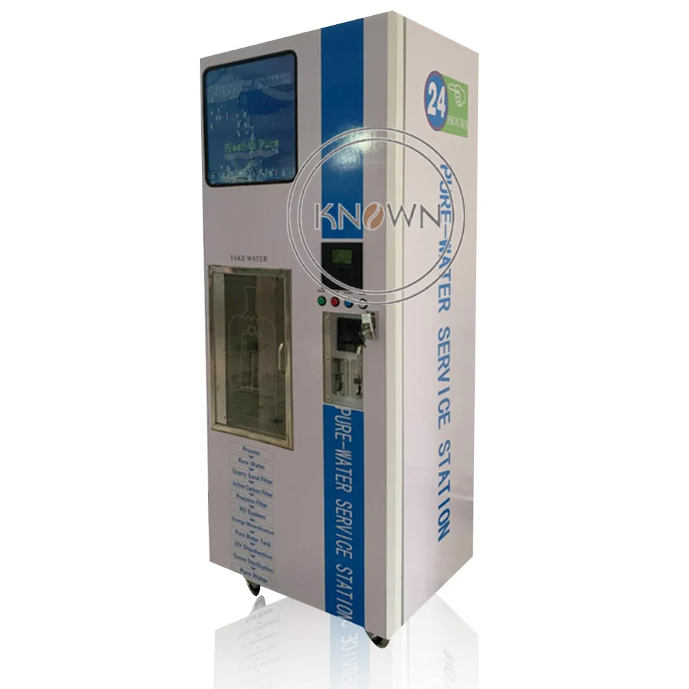 Commercial 800GPD Pure Water Vending Machine for Drinking Water with IC Card Bill and Remote Monitoring