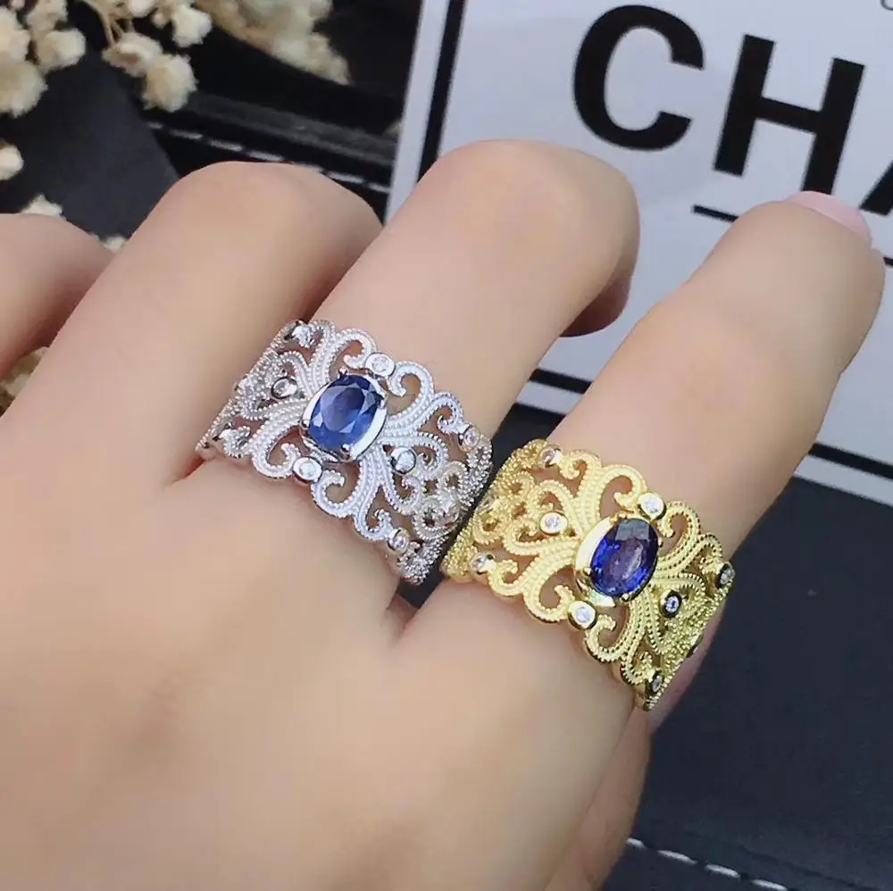 

KJJEAXCMY Кольцо из стерлингового серебра 925 пробы с инкрустацией натуральным сапфиром, поддержка обнаружения красоты, бутик ювелирной вечеринки, подарок на день рождения, новинка