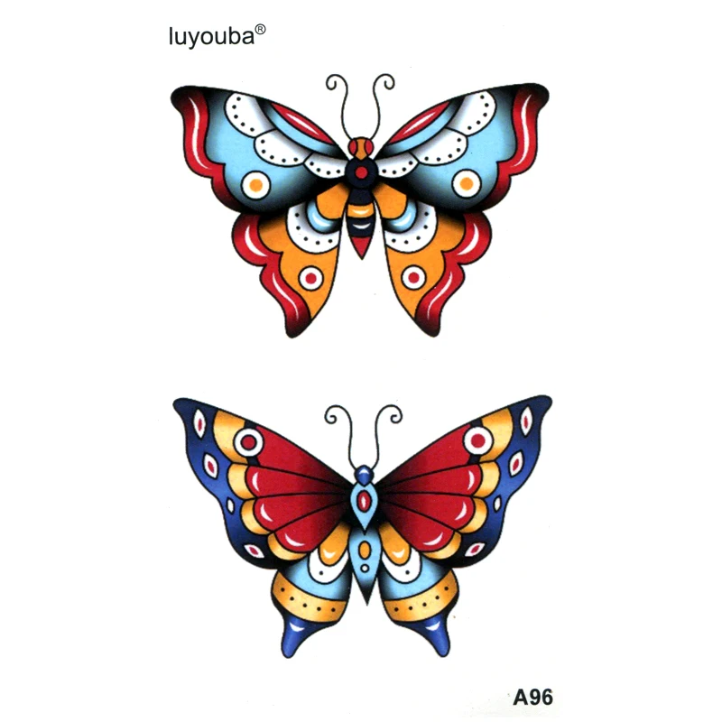 Color Butterfly Waterproof Temporary Tattoos Men Tatuajes Temporales Glitter Tattoo Sleeve Tatoo Henna Tatuagem Art Tattoo