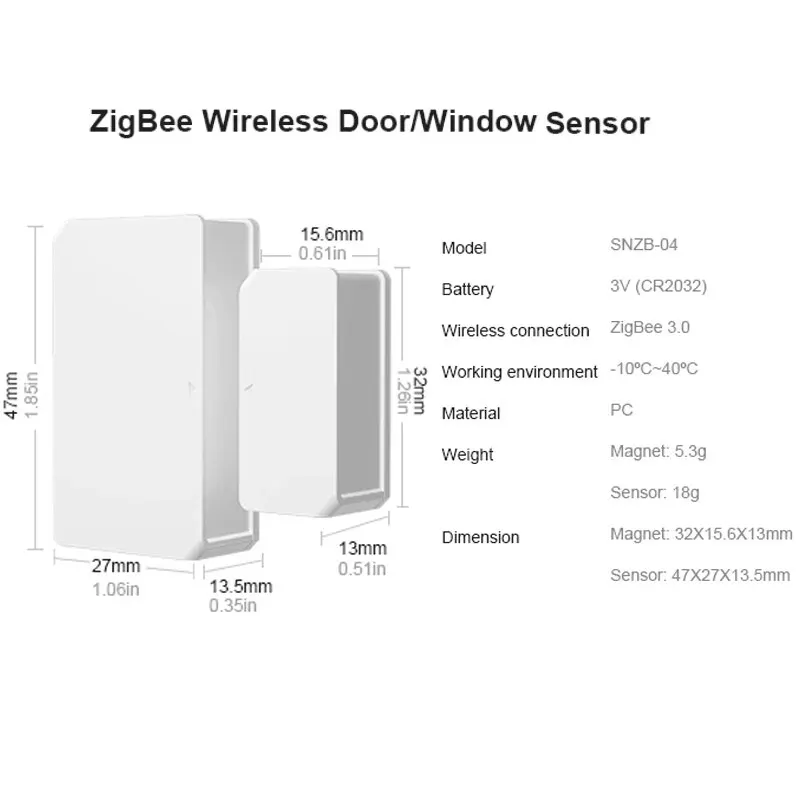 SONOFF DW2 WiFi/ SNZB-04 okno Zigbee czujnik drzwi drzwi otwarte/zamknięte detektory aplikacja EWeLink powiadomienia inteligentne Alarm bezpieczeństwa w domu