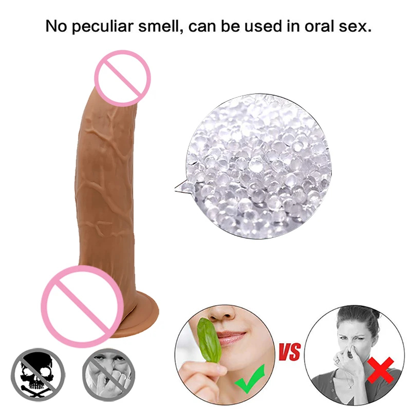 Moonuo Female Masturbator Asia Four Generations Healthy Soft Glue  Huge Realistic Dildo Suction Cup For Women Big Dick Sex Toys