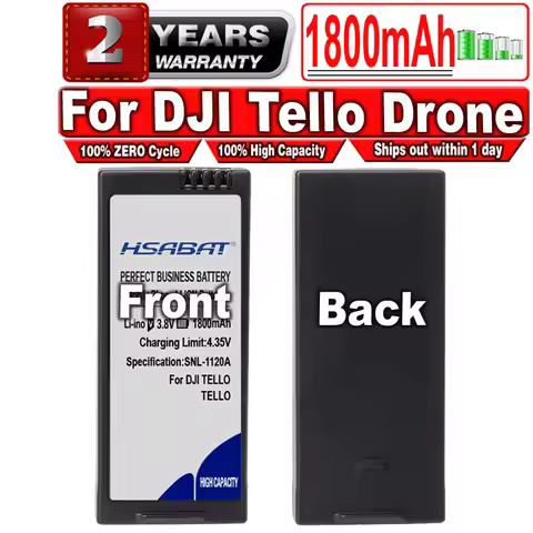 HSABAT 1800mAh High Capacity Battery for DJI Tello Drone Flight Battery Accessories