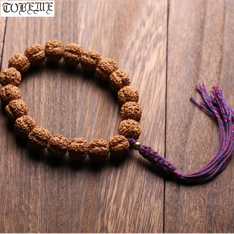 Tibetan Rudraksha Seeds Bracelet Nepalese Rudraksha Beads Mala Bracelet Buddhist Bodhi Beads Wrist Mala Bracelet