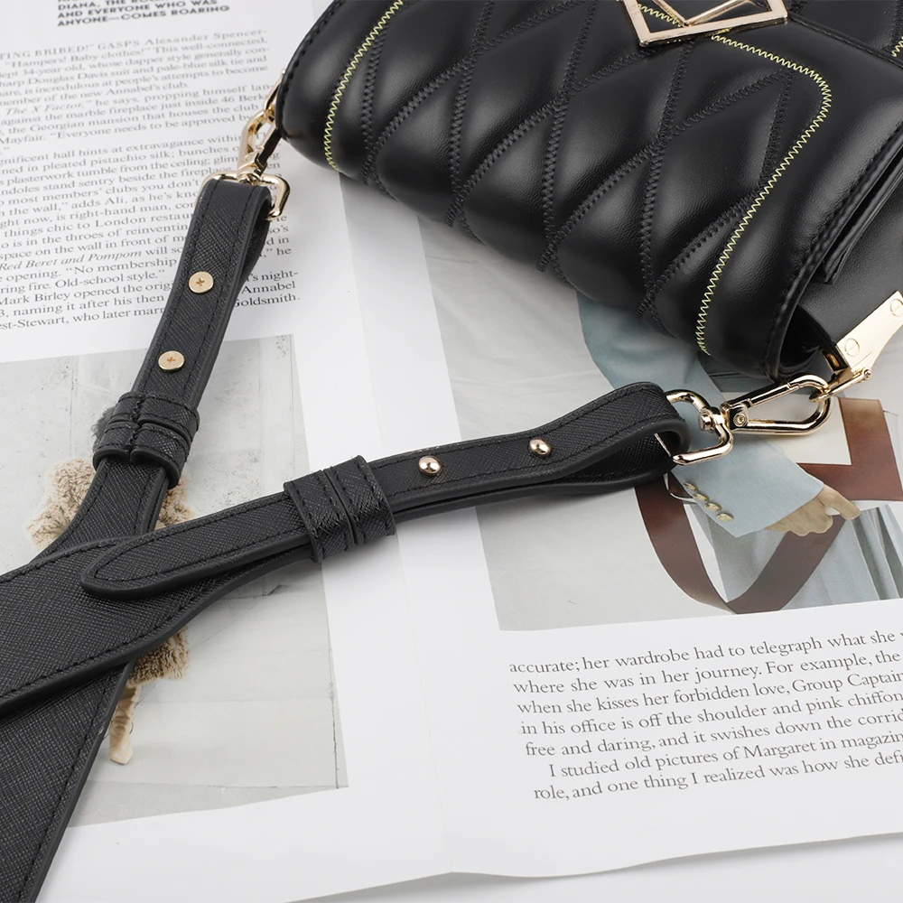 105-112cm Leather Bag Strap Luxury Designer No Buckle usable Shoulder Strap For Crossbody Adjustable Shoulder Bags Accessories