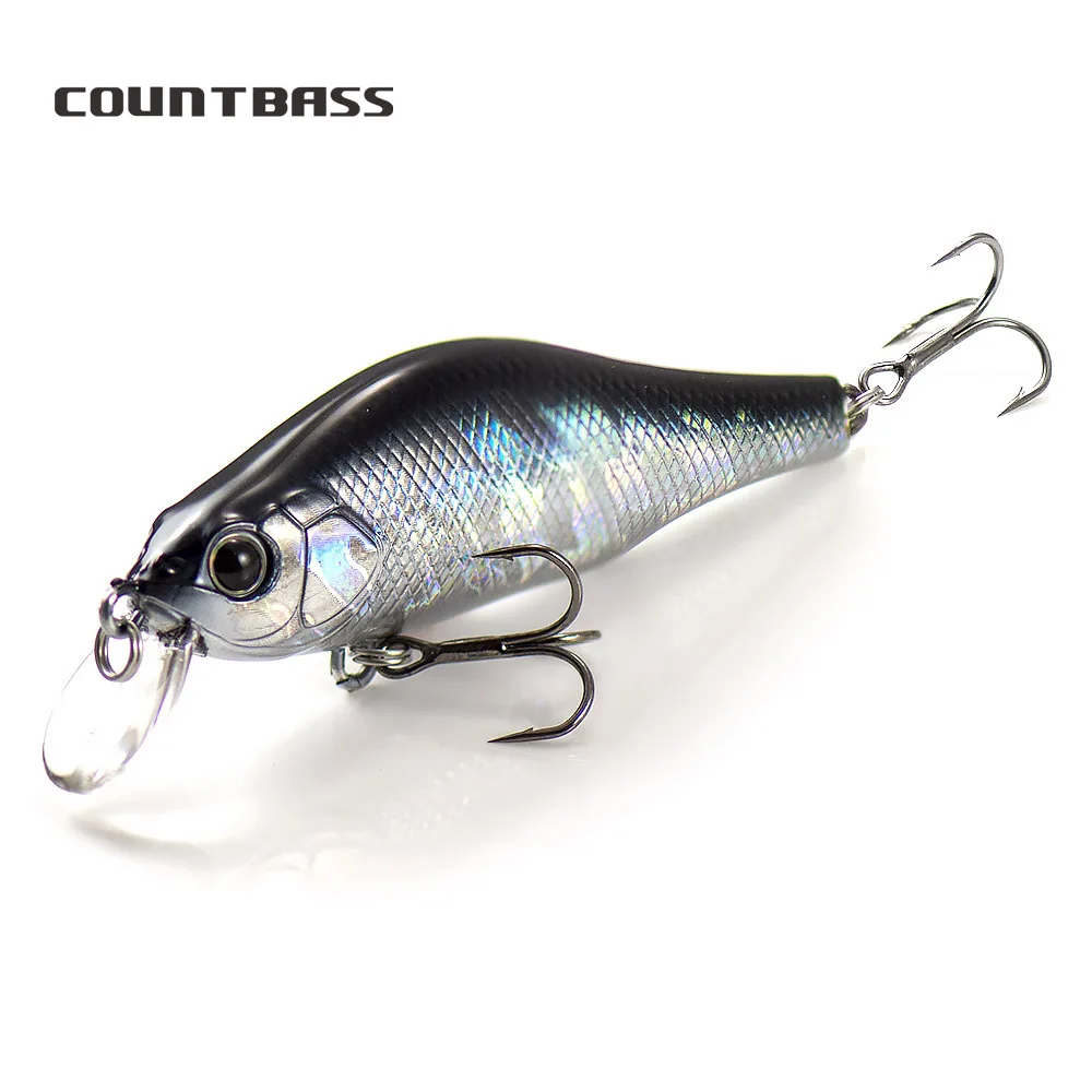 

70mm 8.5g Countbass Magnet Assist Weight Minnow Hard Bait, Angler's Lure Crank Shad Wobbler for Fishing