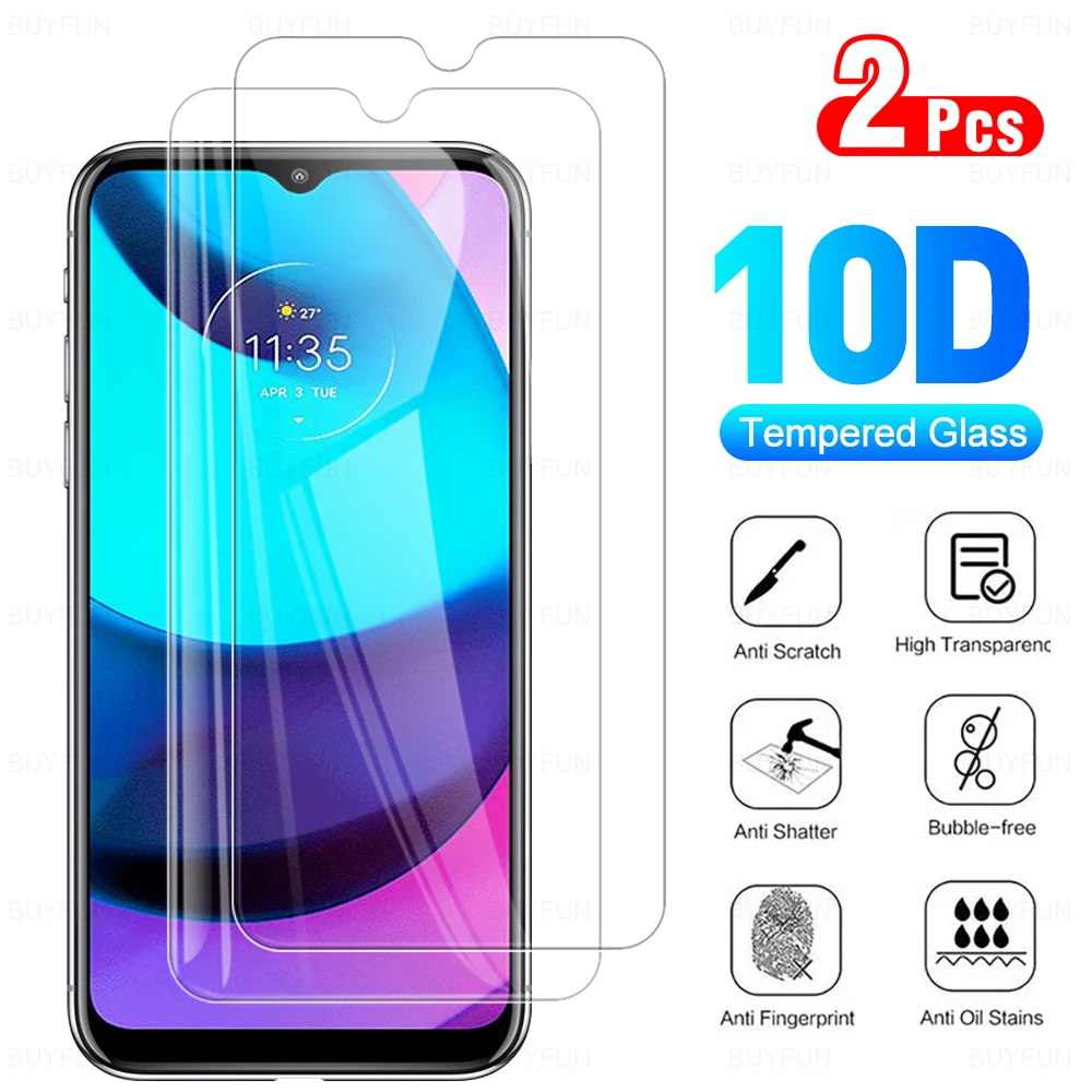 2Pcs Full Cover Protective Glass For Motorola Moto E20 Tempered Glass Screen Protector Film For Moto Rola E 20 20E 6.5 inch 2021