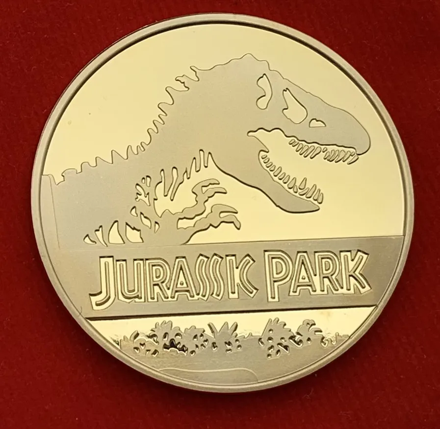 American Jurassic Park Dinosaur Gold Animal Commemorative Coin Collection Children's Birthday Christmas Tooth Fairy Gifts