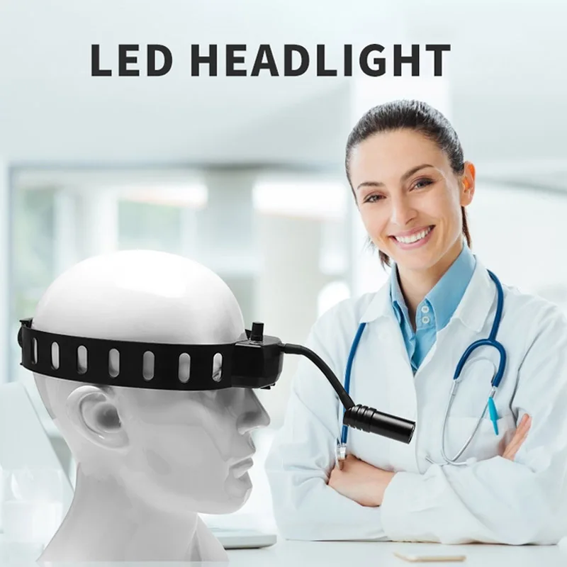 Rechargeable Portable Medical Light Throat Ears Teeth Doctor Treatment Wireless LED Headlamp Surgical Hospital Dental Headlight