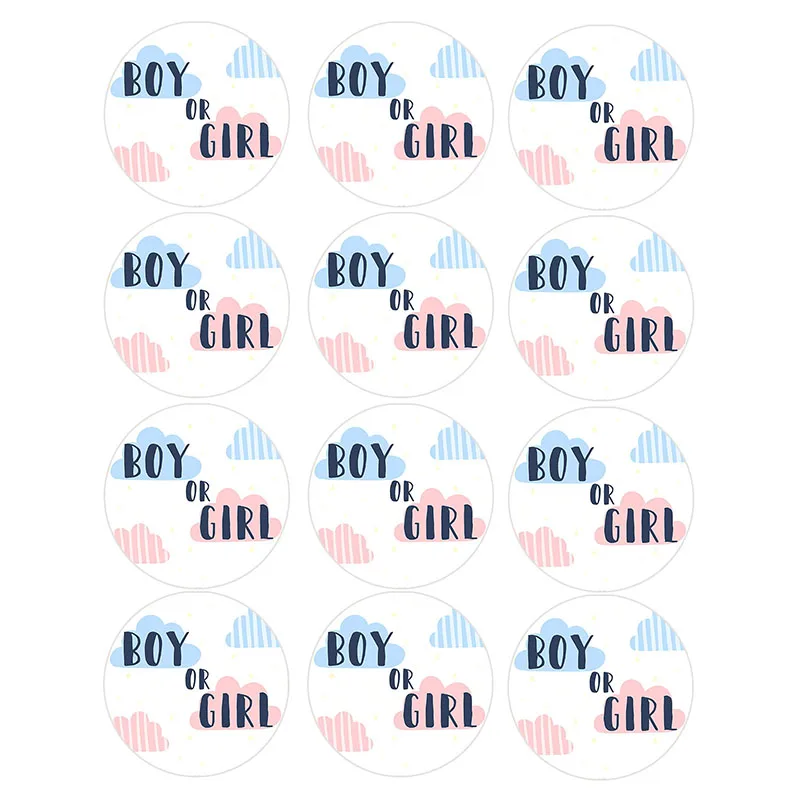 Gender Reveal Team Boy Team Girl Stickers Boy or Girl He or She Tags Labels Party Creative Decoration Baby Shower Supplies