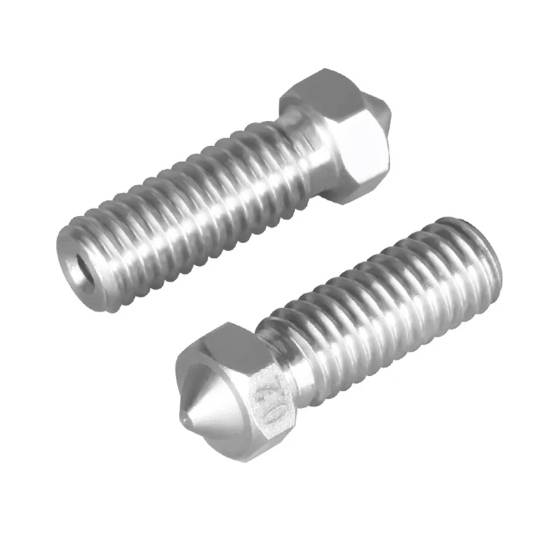 2pcs trianglelab T-stainless steel nozzle for 3D printer durable non-stick high performance M6 thread E3D volcano hotend