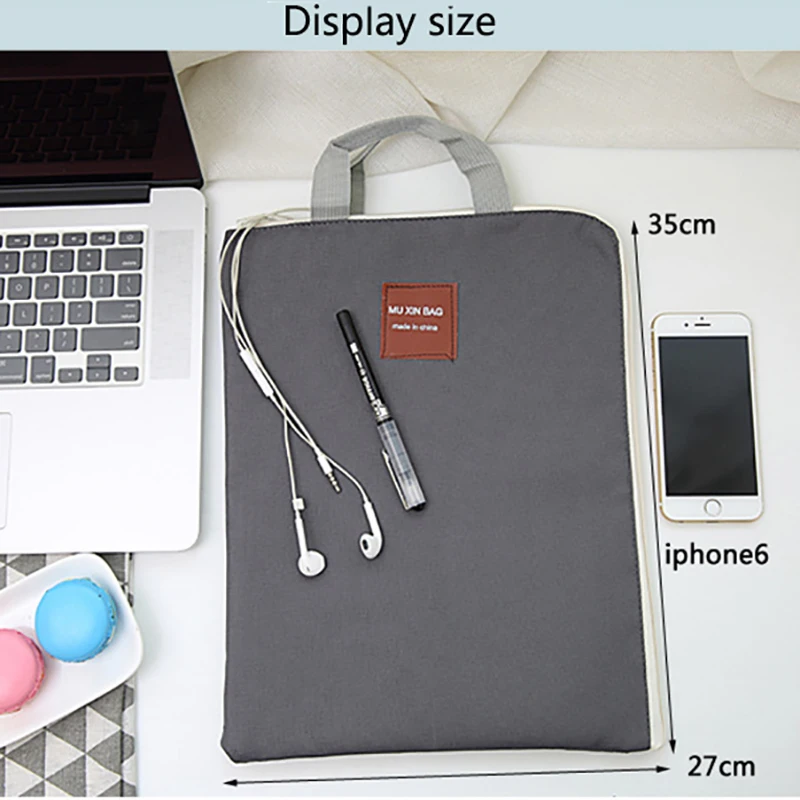 Waterproof Documents Bag Portable Rectangle Office Handbag A4 Briefcase Man Business Handbags School Stationery Storage Bags